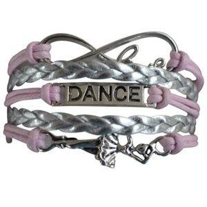 Girls Dance Bracelet - Pink & Silver